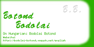 botond bodolai business card